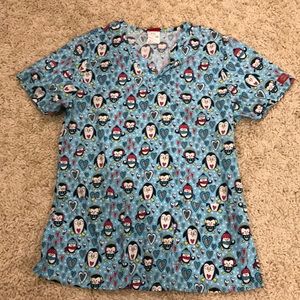 Women’s penguin scrub top